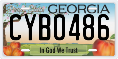 GA license plate CYB0486