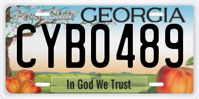 GA license plate CYB0489