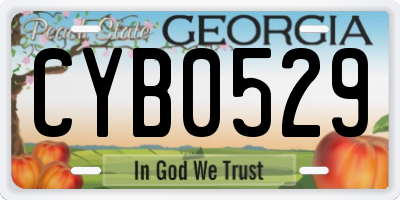 GA license plate CYB0529