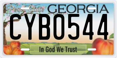 GA license plate CYB0544