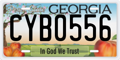 GA license plate CYB0556