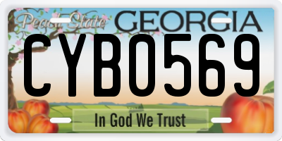 GA license plate CYB0569