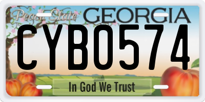 GA license plate CYB0574