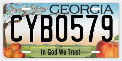 GA license plate CYB0579