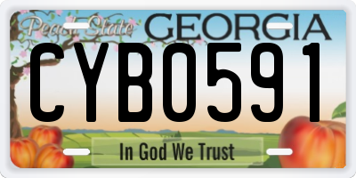GA license plate CYB0591