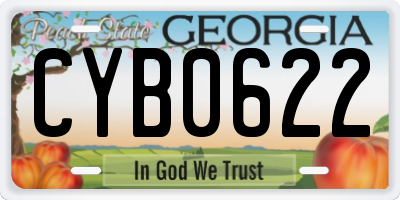 GA license plate CYB0622