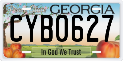 GA license plate CYB0627