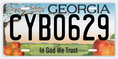 GA license plate CYB0629