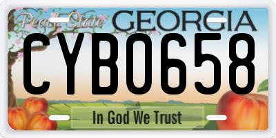 GA license plate CYB0658