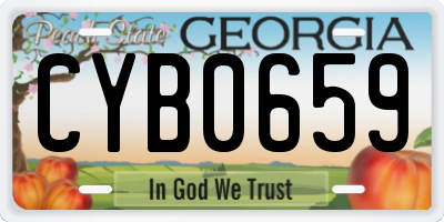GA license plate CYB0659