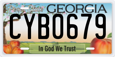 GA license plate CYB0679