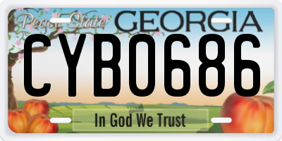 GA license plate CYB0686