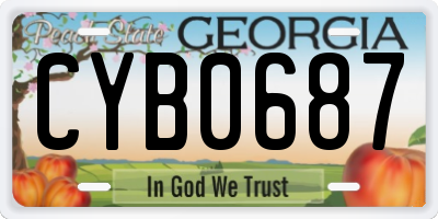 GA license plate CYB0687