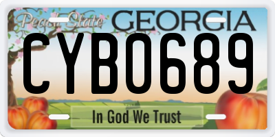 GA license plate CYB0689