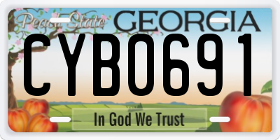GA license plate CYB0691