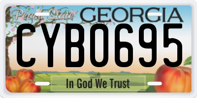 GA license plate CYB0695