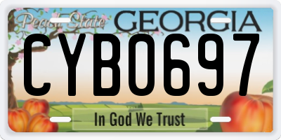 GA license plate CYB0697