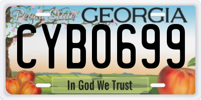 GA license plate CYB0699
