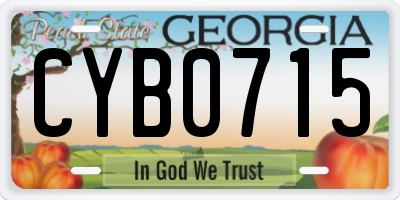 GA license plate CYB0715