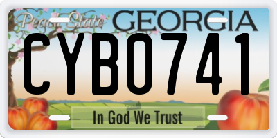 GA license plate CYB0741