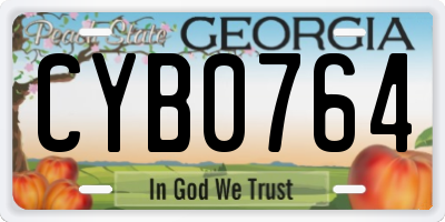 GA license plate CYB0764