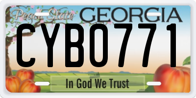 GA license plate CYB0771