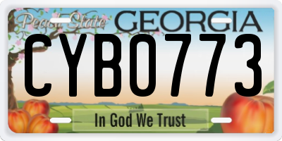GA license plate CYB0773