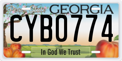 GA license plate CYB0774