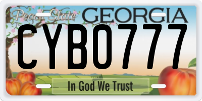 GA license plate CYB0777