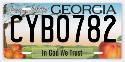GA license plate CYB0782