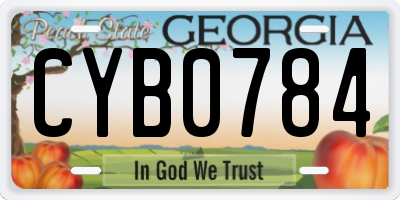 GA license plate CYB0784