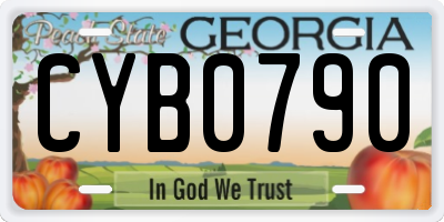 GA license plate CYB0790