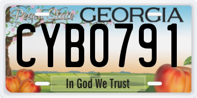 GA license plate CYB0791