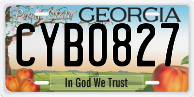 GA license plate CYB0827