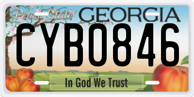 GA license plate CYB0846