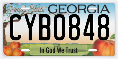 GA license plate CYB0848