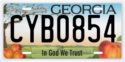 GA license plate CYB0854