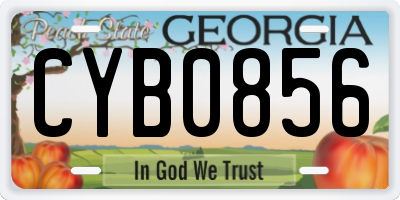 GA license plate CYB0856