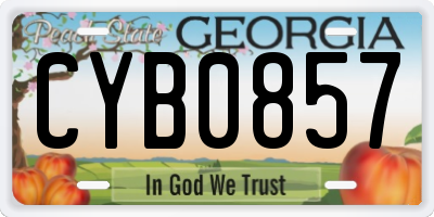 GA license plate CYB0857