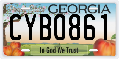 GA license plate CYB0861