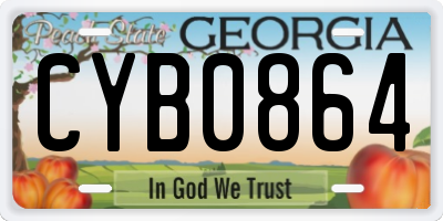 GA license plate CYB0864