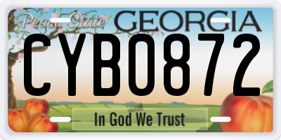 GA license plate CYB0872