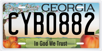 GA license plate CYB0882