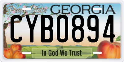GA license plate CYB0894