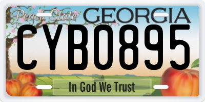 GA license plate CYB0895