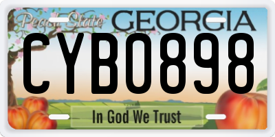 GA license plate CYB0898