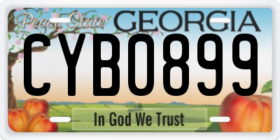 GA license plate CYB0899
