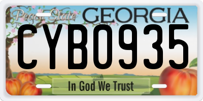 GA license plate CYB0935