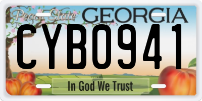 GA license plate CYB0941