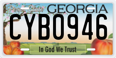 GA license plate CYB0946